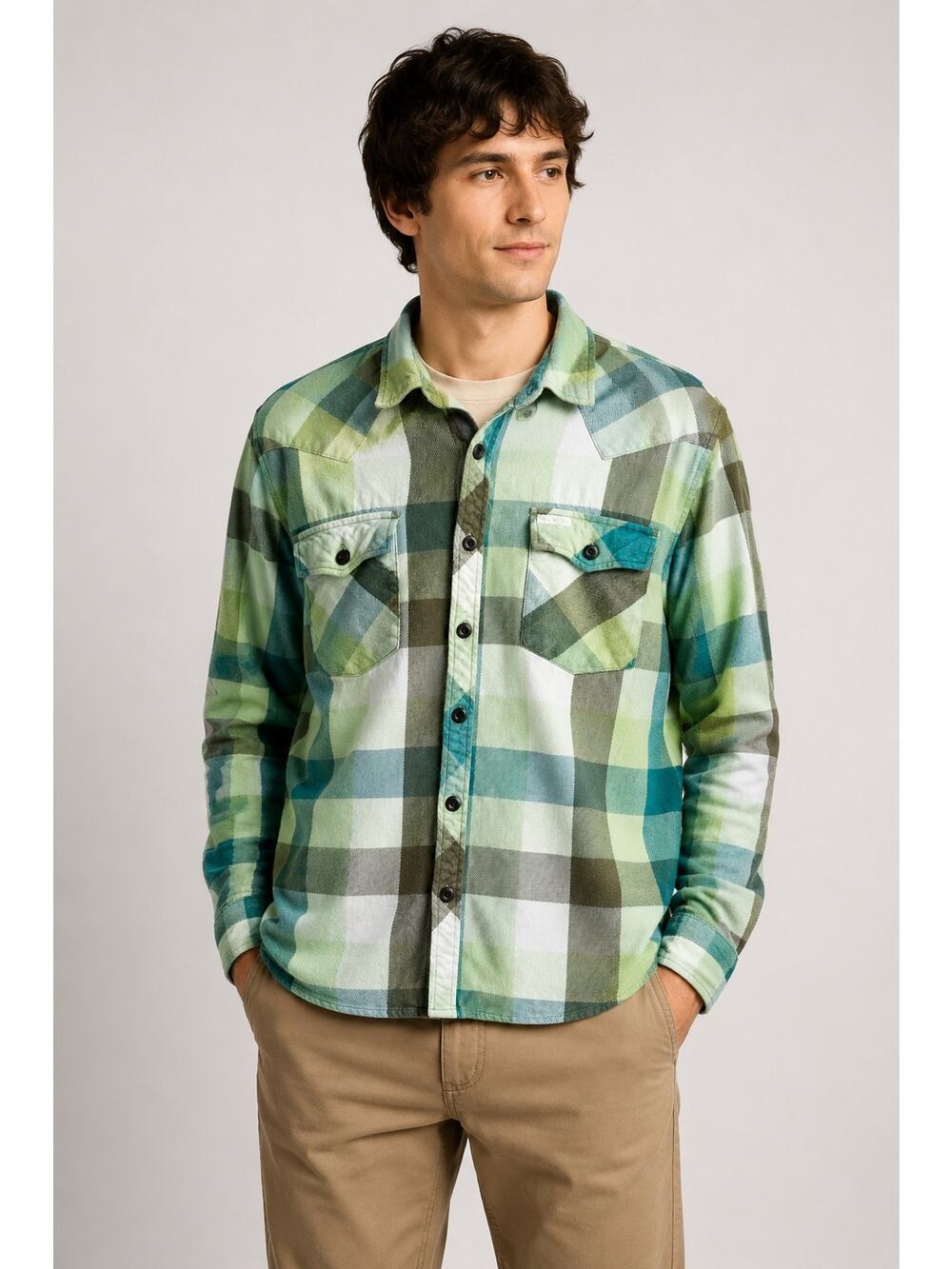 Topo Designs Plaid Flannel Button-Down Shirt | Men’s Large